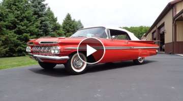 1959 Chevrolet Impala Convertible Fuel Injected Fuelie in Red & Ride My Car Story with Lou Costab...