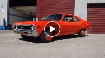 1969 Chevrolet Nova SS Super Sport in Orange & 396 Engine Sound on My Car Story with Lou Costabil...