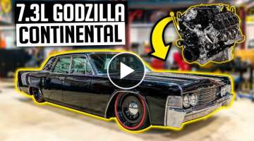 7.3L Godzilla Motor in a 1965 Lincoln Continental - Bagged Continental Motor Swap Ep. 1