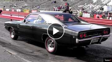 1968 Dodge Charger R/T vs 1965 GTO Tri-Power 1/4 mile Drag Race - Road Test TV ®