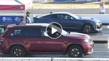 Jeep Trackhawk vs ZL1 Camaro - drag racing