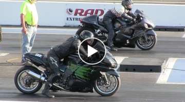 Kawasaki tries to bite Hayabusa-really fast bikes-1/4 mile drag race